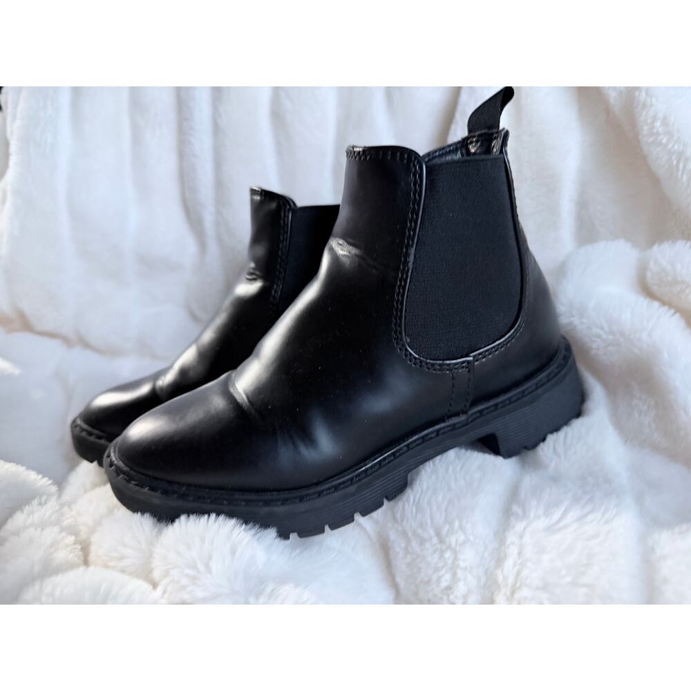Boys Black Chelsea Boots - Faux Leather Ankle Boots